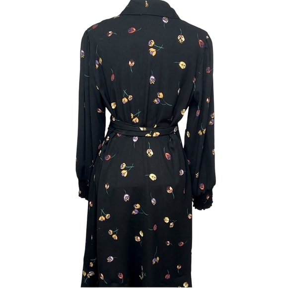 Cabi Divine Floral Wrap Dress Black - Picture 5 of 9